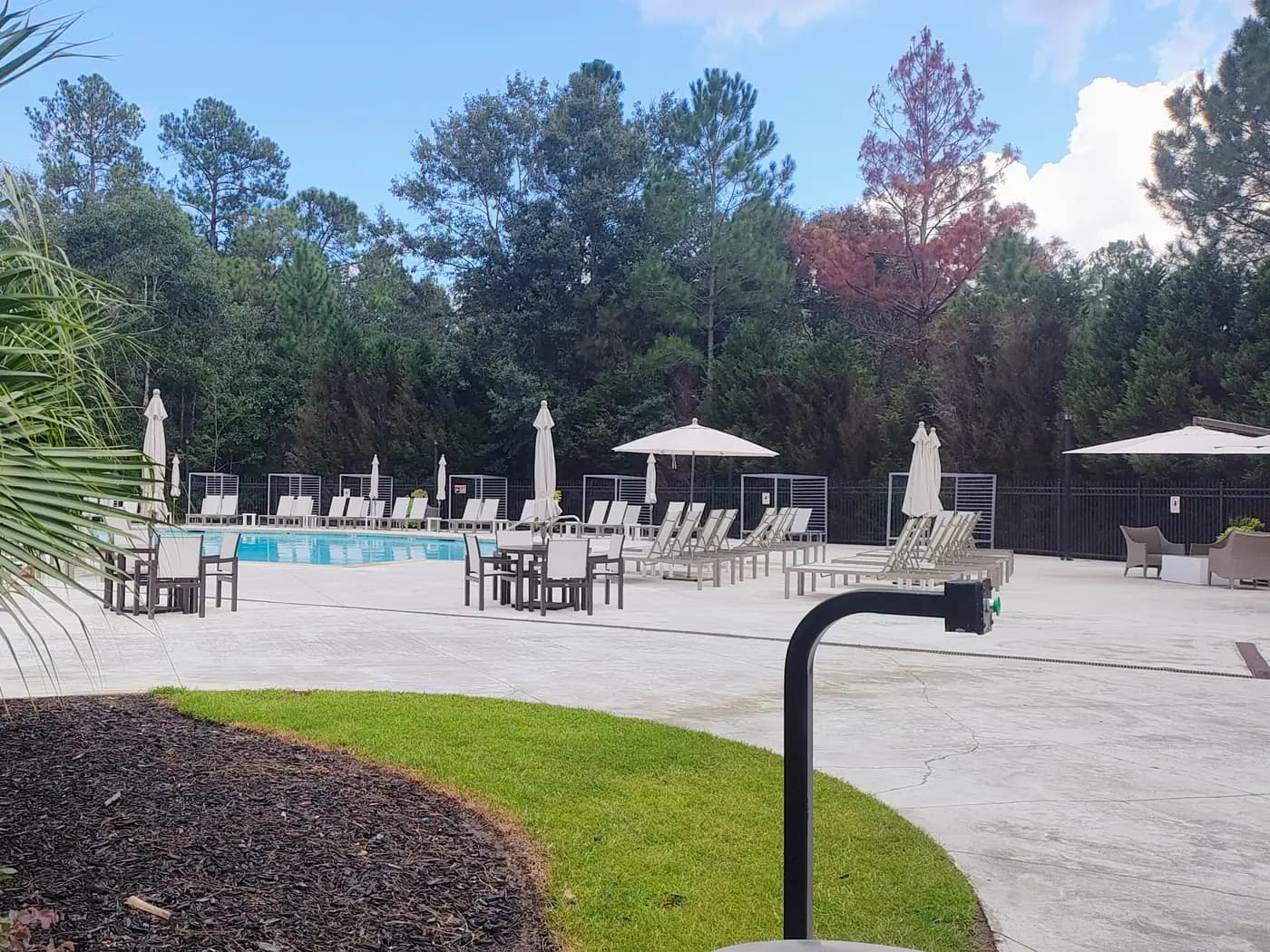 Pool and sundeck at Charleston Apartment Homes