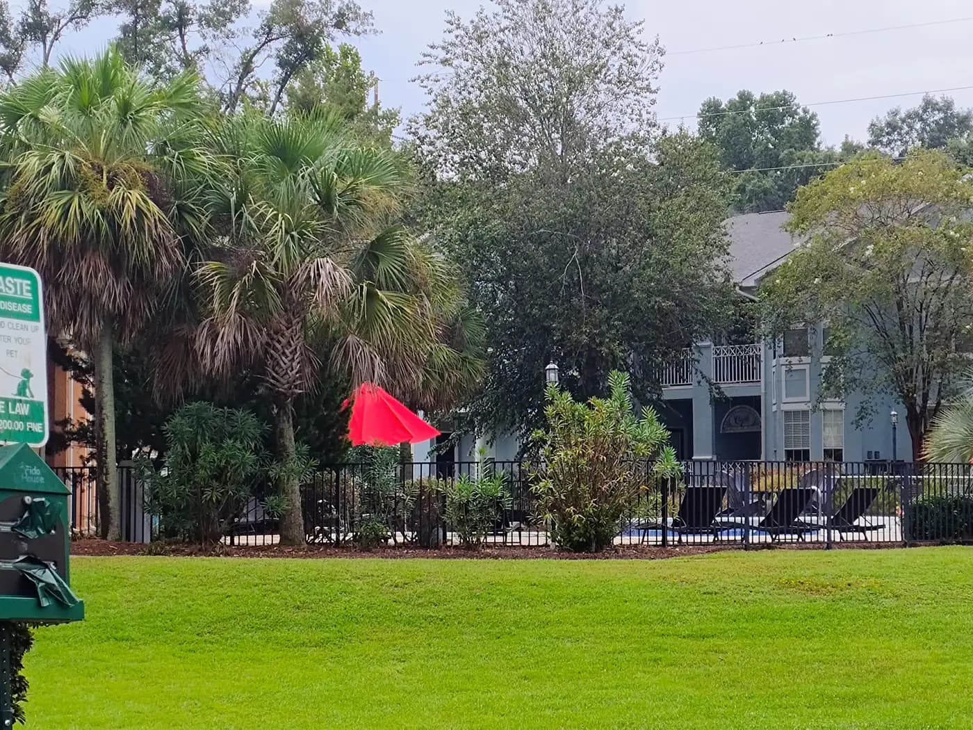 Pool area and residences at Legacy Oaks at Spring Hill