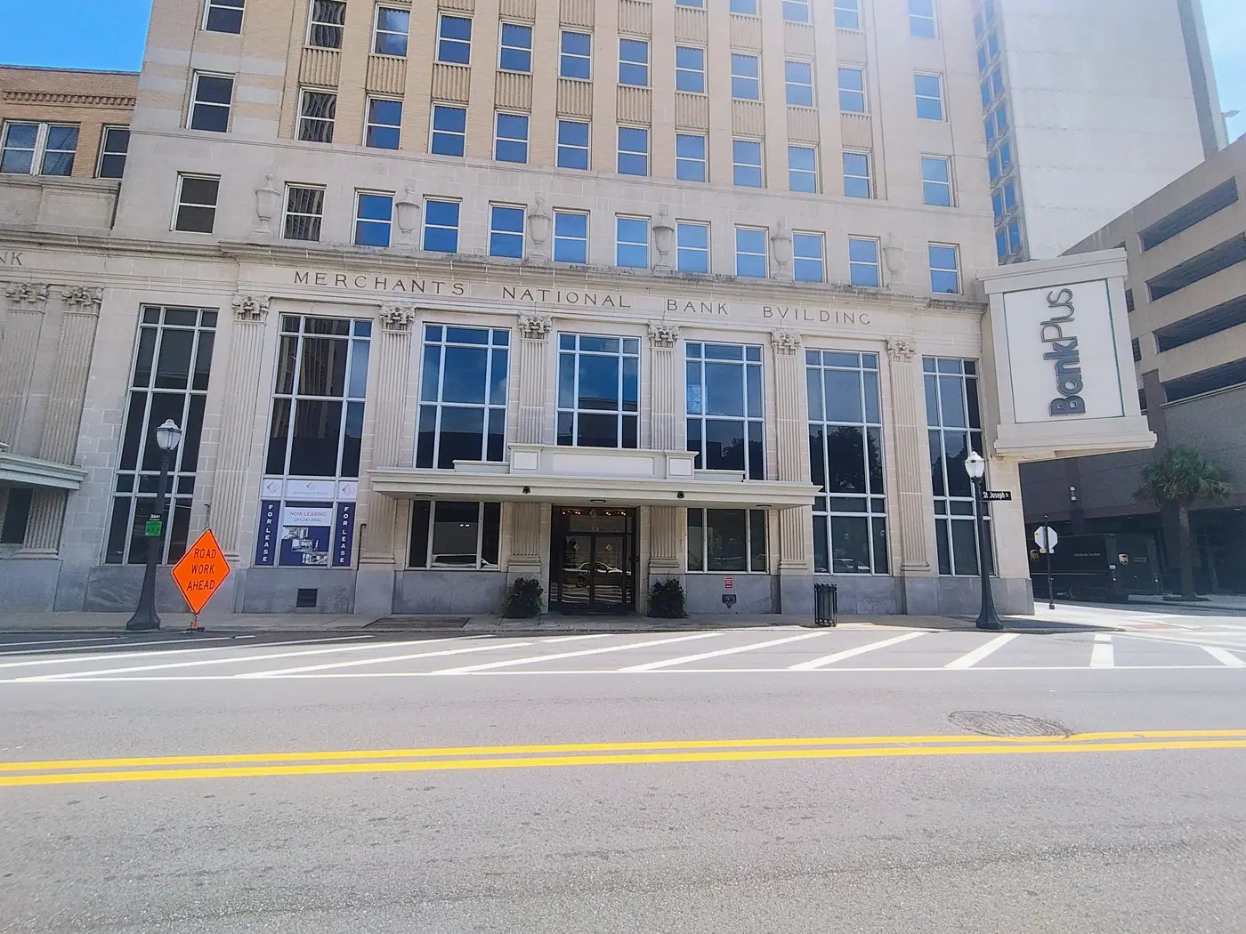 The historic Merchants National Bank Building on St Joseph Street