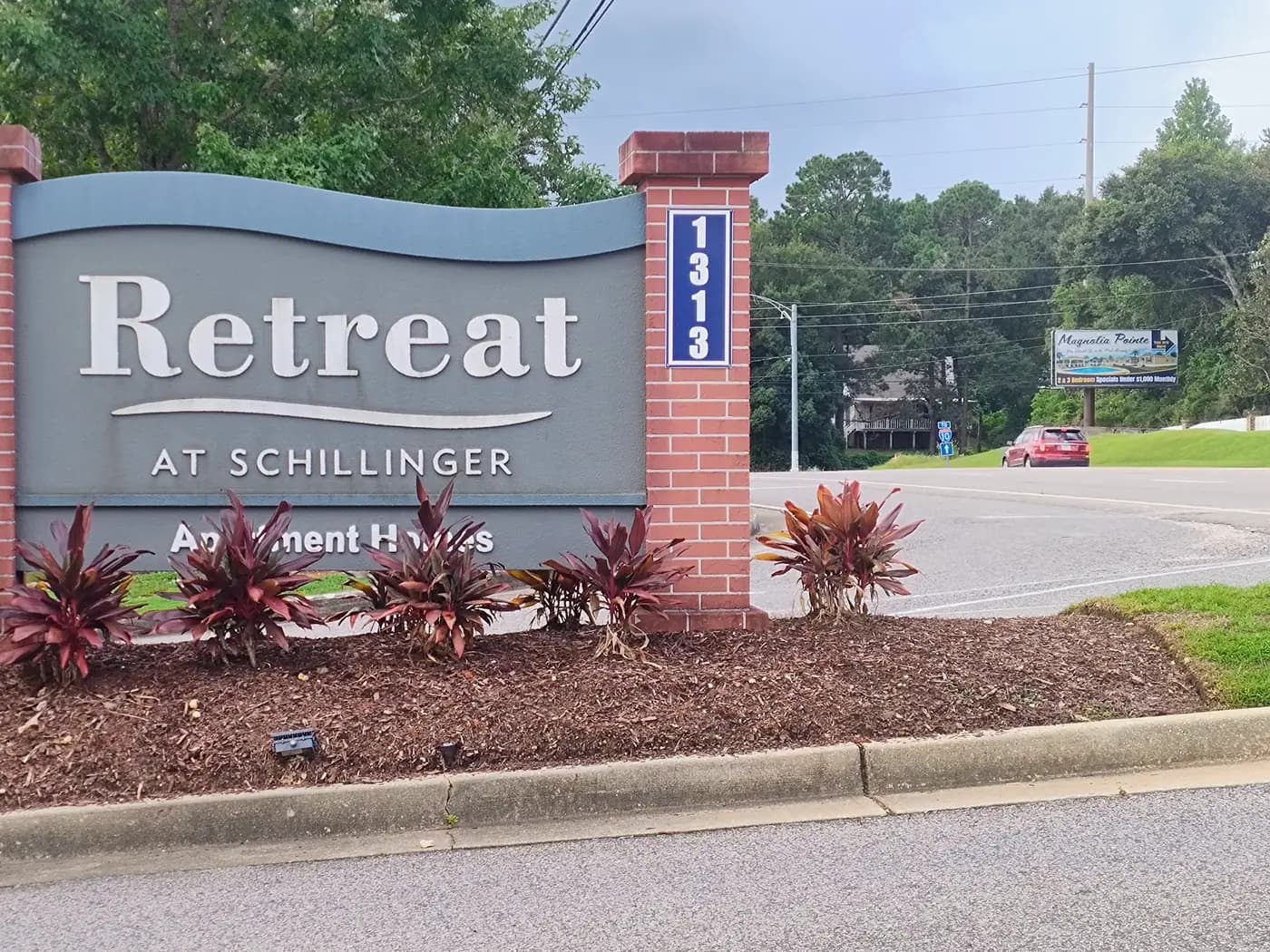 Retreat at Schillinger sign at 1313 Schillinger Road South