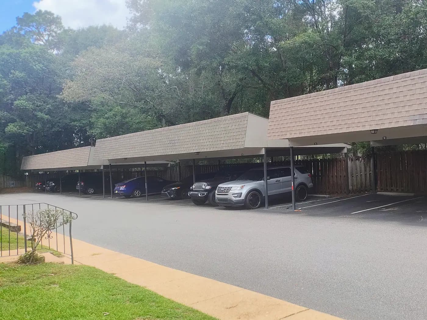 Covered parking at The Oakley at Hillcrest